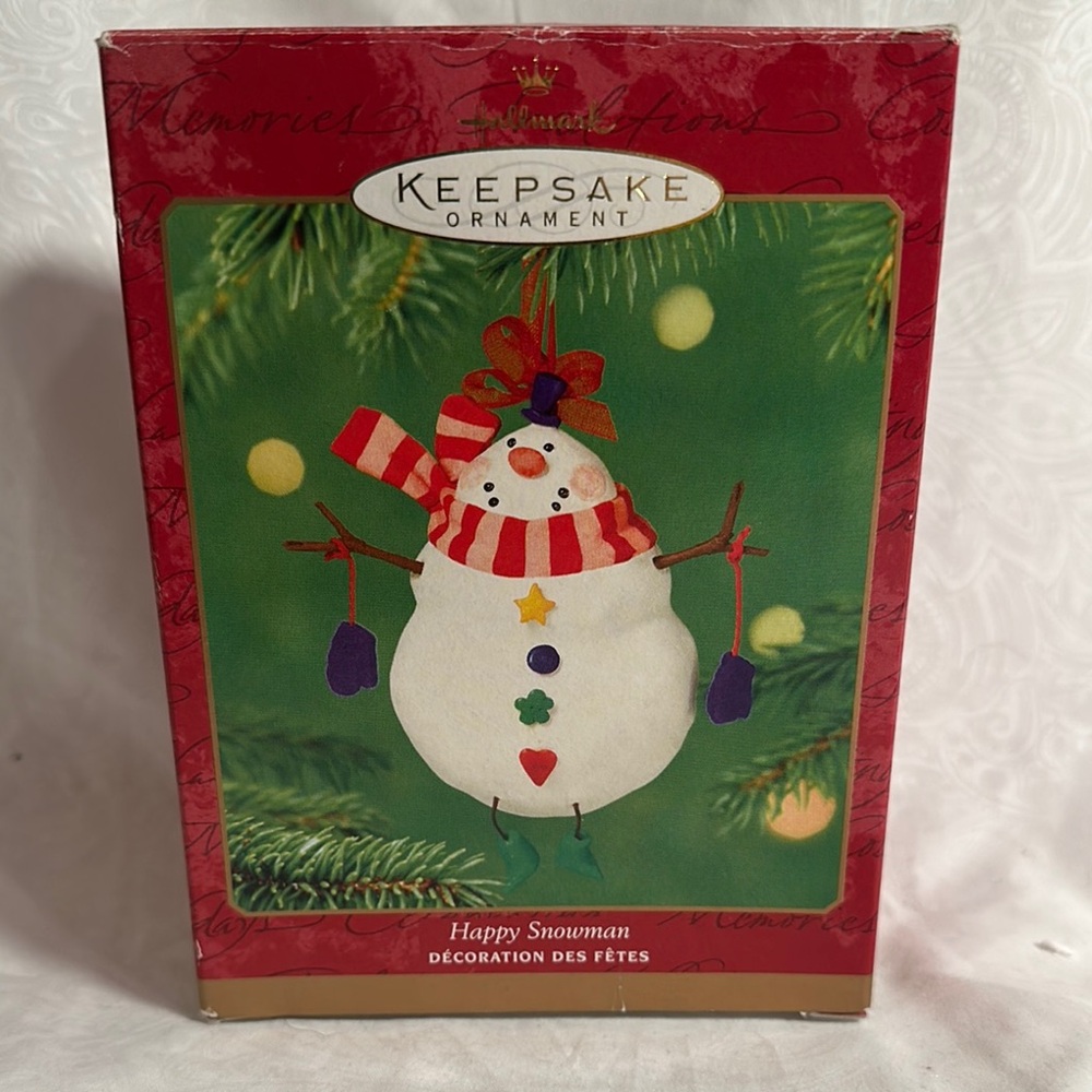 Hallmark Keepsake Happy Snowman Ornament 2001 NIB